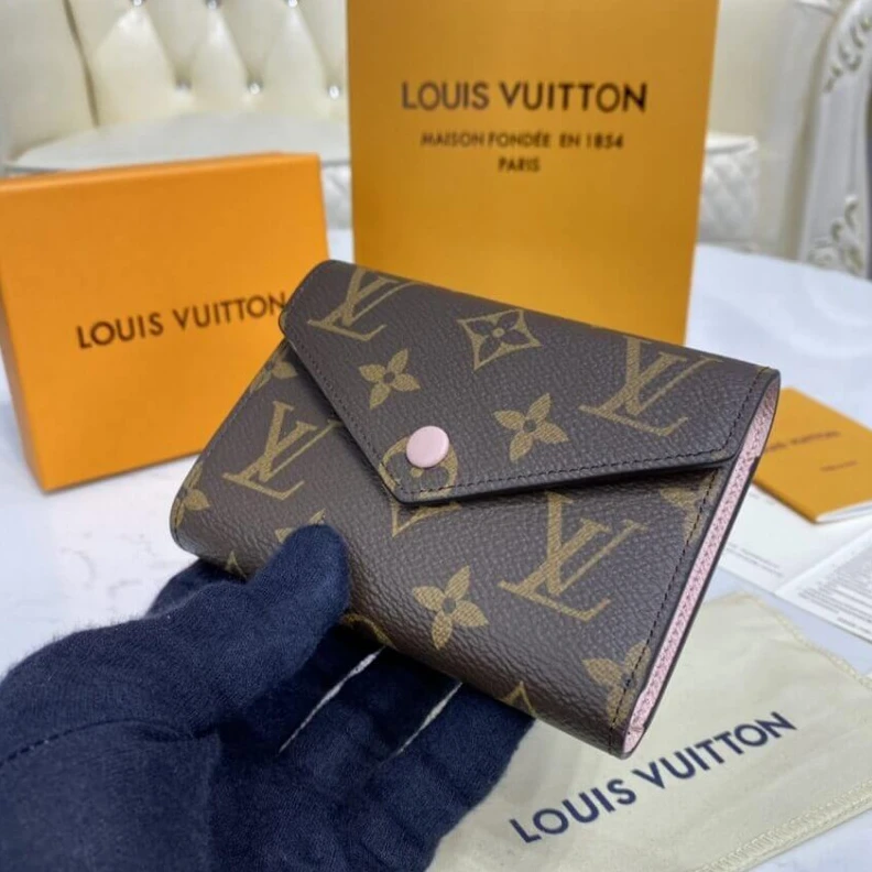 Top lv The compac Louis Vuitton Monogram Canvas Victorine Wallet Pink