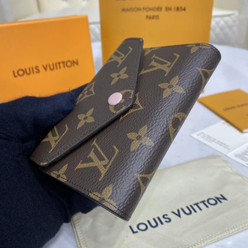 Top lv The compac Louis Vuitton Monogram Canvas Victorine Wallet Pink