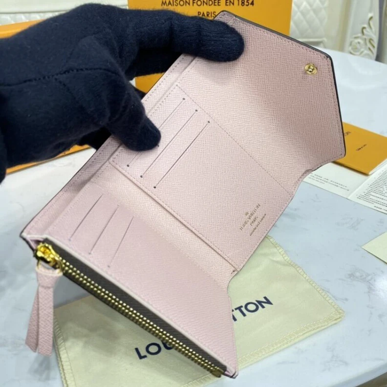Top lv The compac Louis Vuitton Monogram Canvas Victorine Wallet Pink