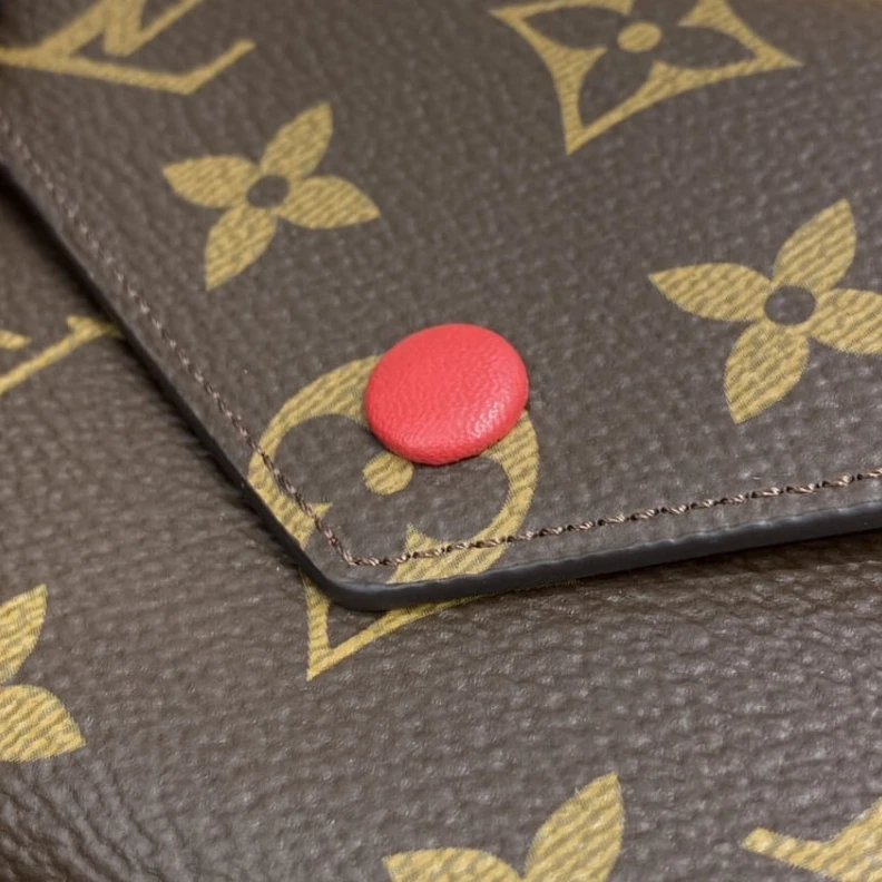 Lv belts replica Goldcolor Louis Vuitton Monogram Canvas Victorine Wallet Red