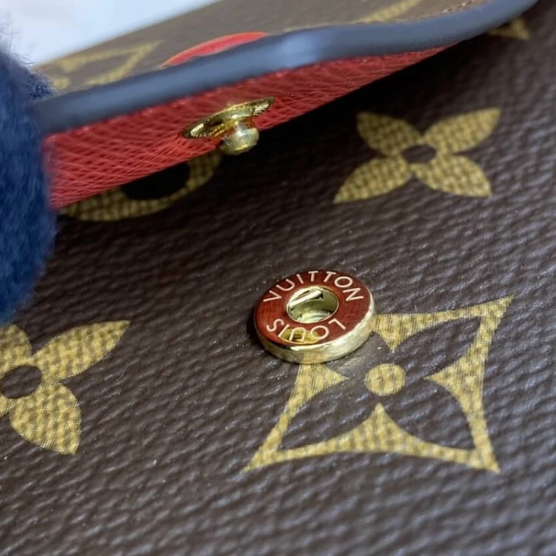 Lv belts replica Goldcolor Louis Vuitton Monogram Canvas Victorine Wallet Red