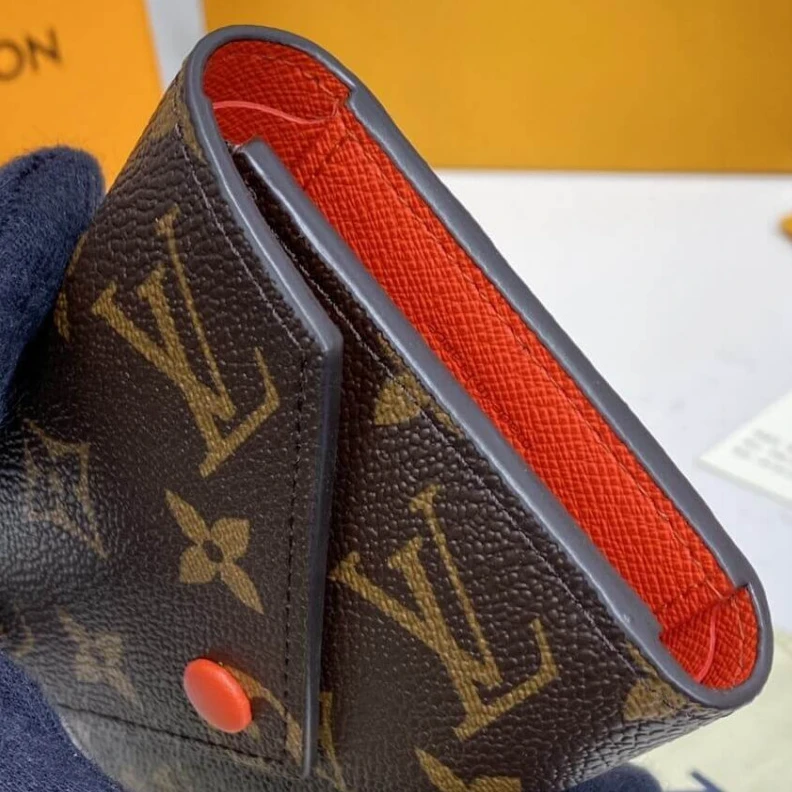 Replica bags lv Grained c Louis Vuitton Monogram Canvas Victorine Wallet Watermelon Red