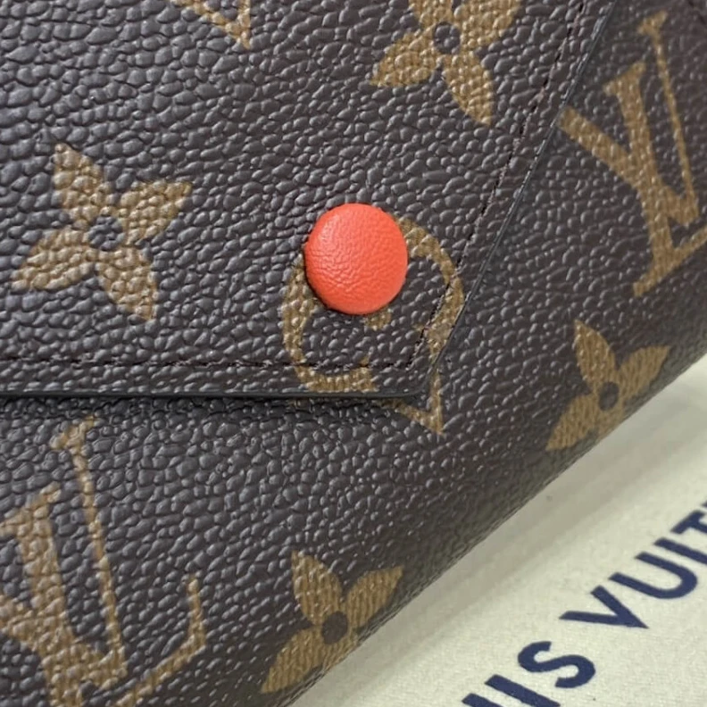 Replica bags lv Grained c Louis Vuitton Monogram Canvas Victorine Wallet Watermelon Red