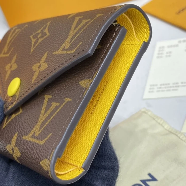 Replica bags lv 12 x 9.5 Louis Vuitton Monogram Canvas Victorine Wallet Yellow