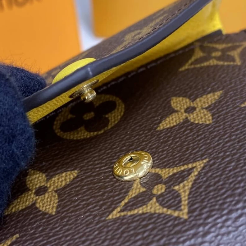 Replica bags lv 12 x 9.5 Louis Vuitton Monogram Canvas Victorine Wallet Yellow
