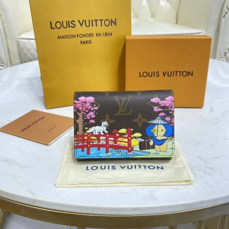 Replica bags 6 card sl Louis Vuitton Monogram Canvas Victorine Wallet