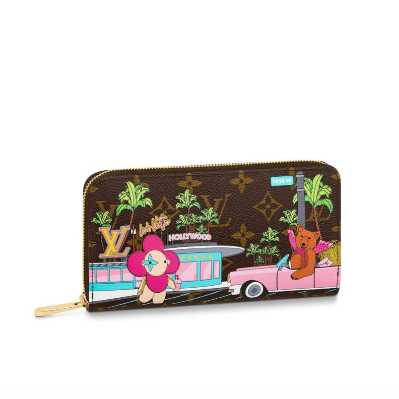 Zip closu Louis Vuitton Monogram Canvas Zippy Wallet