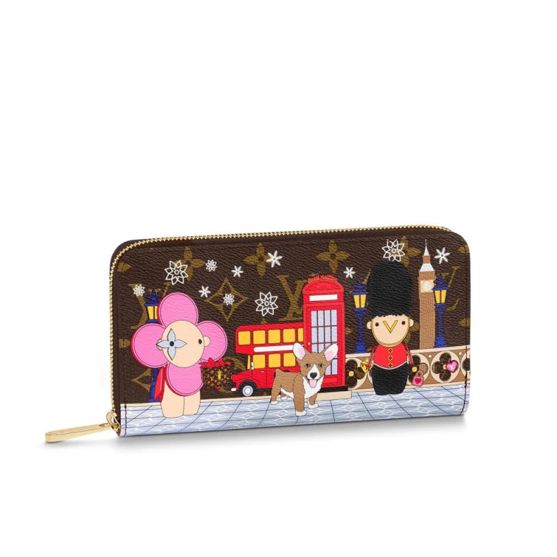 Zip closu Louis Vuitton Monogram Canvas Zippy Wallet