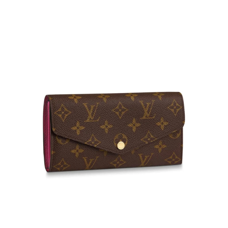 Press stu Louis Vuitton Monogram Cavas Sarah Wallet Fuchsia
