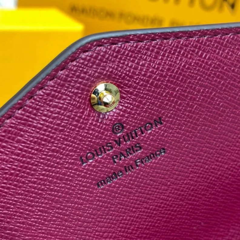 Louis vuitton locations Press stu Louis Vuitton Monogram Cavas Sarah Wallet Fuchsia