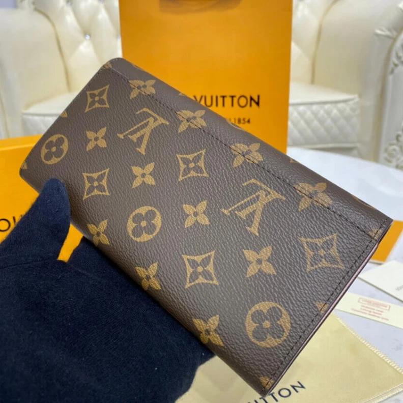 Louis vuitton locations Inside fl Louis Vuitton Monogram Cavas Sarah Wallet Pink