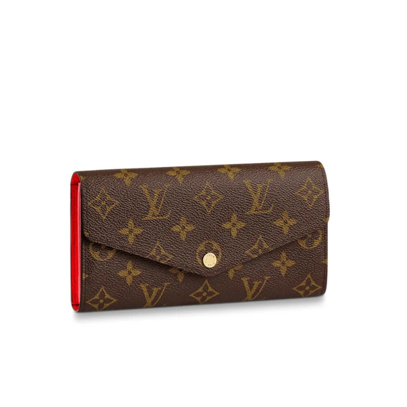 16 card s Louis Vuitton Monogram Cavas Sarah Wallet Red