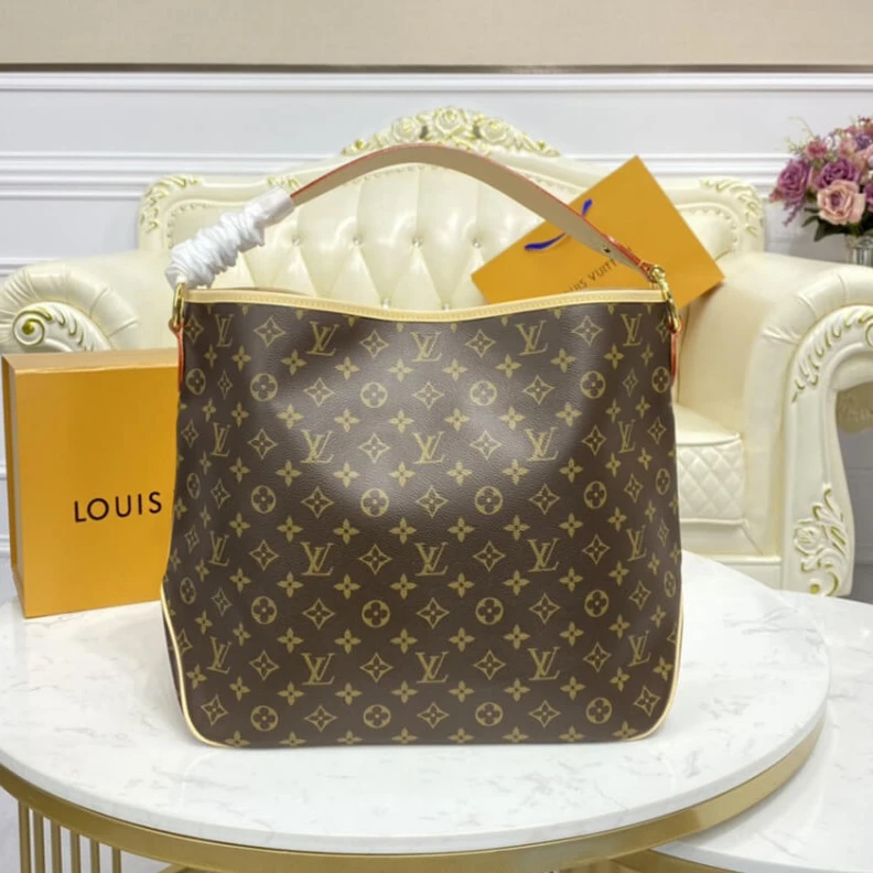 Top lv 1 interio LV Monogram Delightful MM Beige
