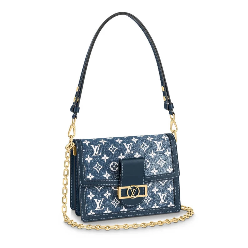 Strap: Re Louis Vuitton Monogram Denim Dauphine MM