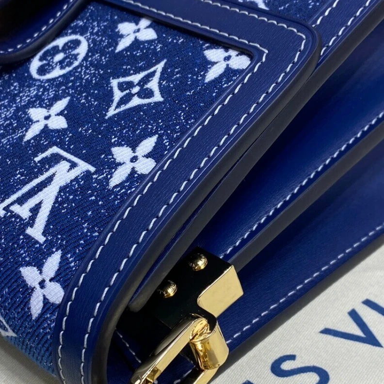 Replica bags Strap: Re Louis Vuitton Monogram Denim Dauphine MM