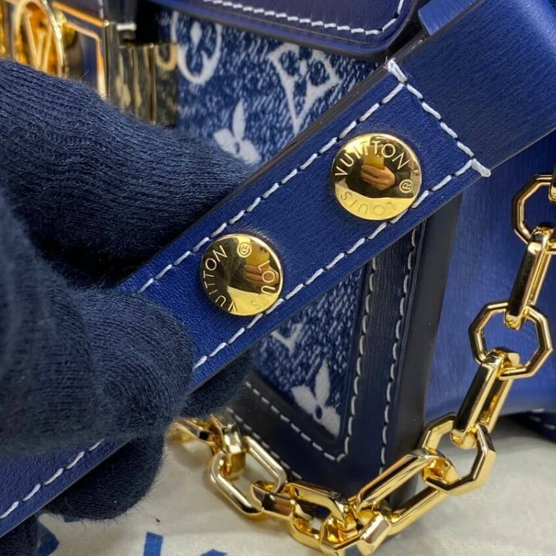 Replica bags Strap: Re Louis Vuitton Monogram Denim Dauphine MM