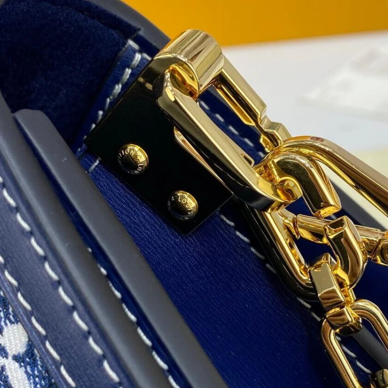 Replica bags Strap: Re Louis Vuitton Monogram Denim Dauphine MM