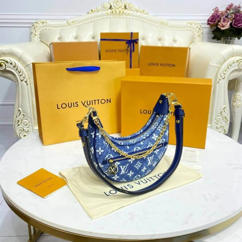 Mythick ru Denim Jac Louis Vuitton Monogram Denim Loop Bag Blue