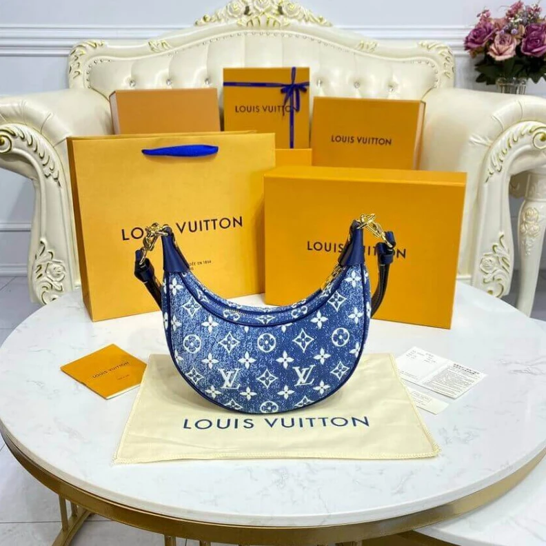 Mythick ru Denim Jac Louis Vuitton Monogram Denim Loop Bag Blue