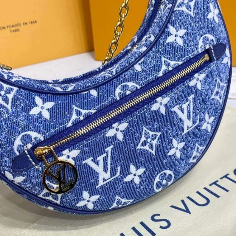 Mythick ru Denim Jac Louis Vuitton Monogram Denim Loop Bag Blue