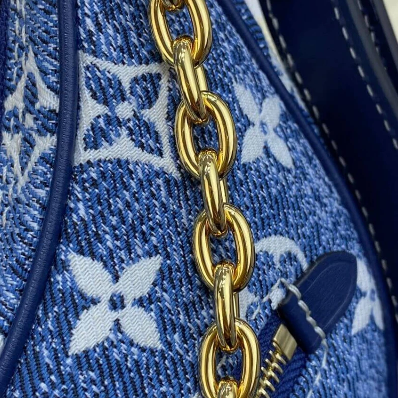 Mythick ru Denim Jac Louis Vuitton Monogram Denim Loop Bag Blue