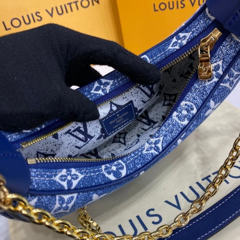 Mythick ru Denim Jac Louis Vuitton Monogram Denim Loop Bag Blue
