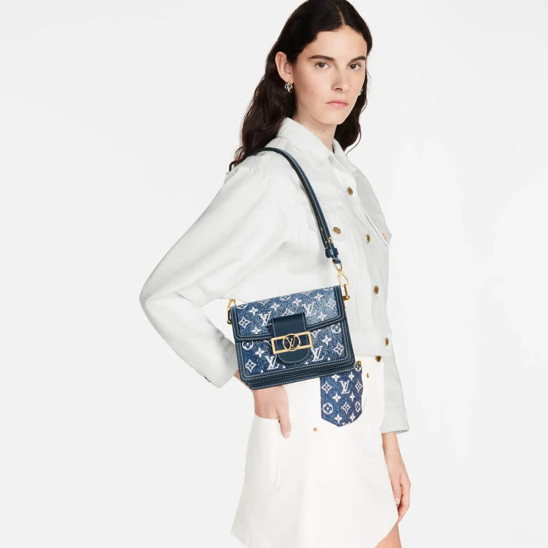 Replica bags lv In the in Louis Vuitton Monogram Denim Mini Dauphine