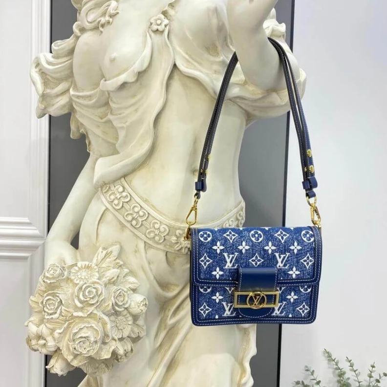 Replica bags lv In the in Louis Vuitton Monogram Denim Mini Dauphine