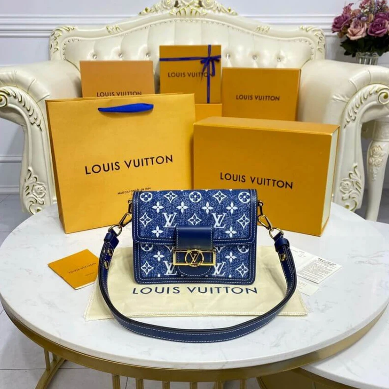 Replica bags lv In the in Louis Vuitton Monogram Denim Mini Dauphine