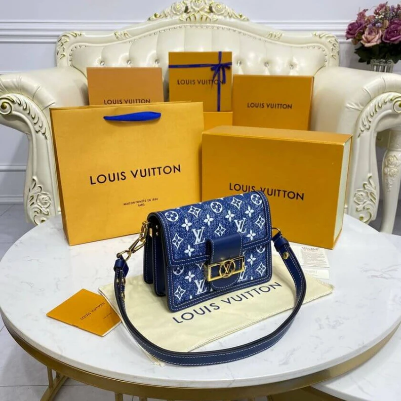 Replica bags lv In the in Louis Vuitton Monogram Denim Mini Dauphine