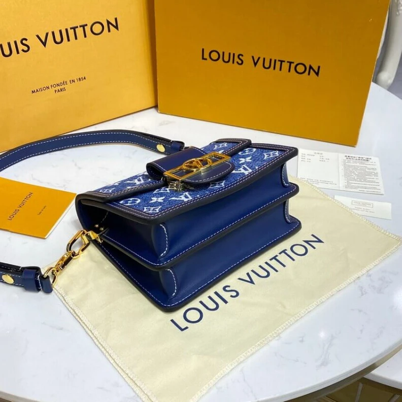 Replica bags lv In the in Louis Vuitton Monogram Denim Mini Dauphine