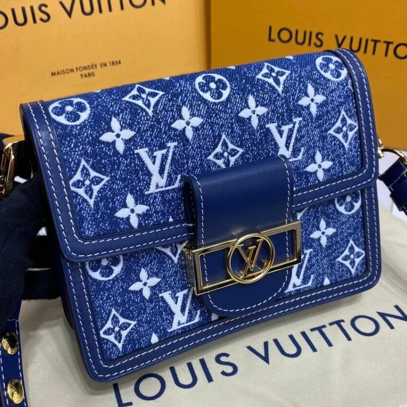 Replica bags lv In the in Louis Vuitton Monogram Denim Mini Dauphine
