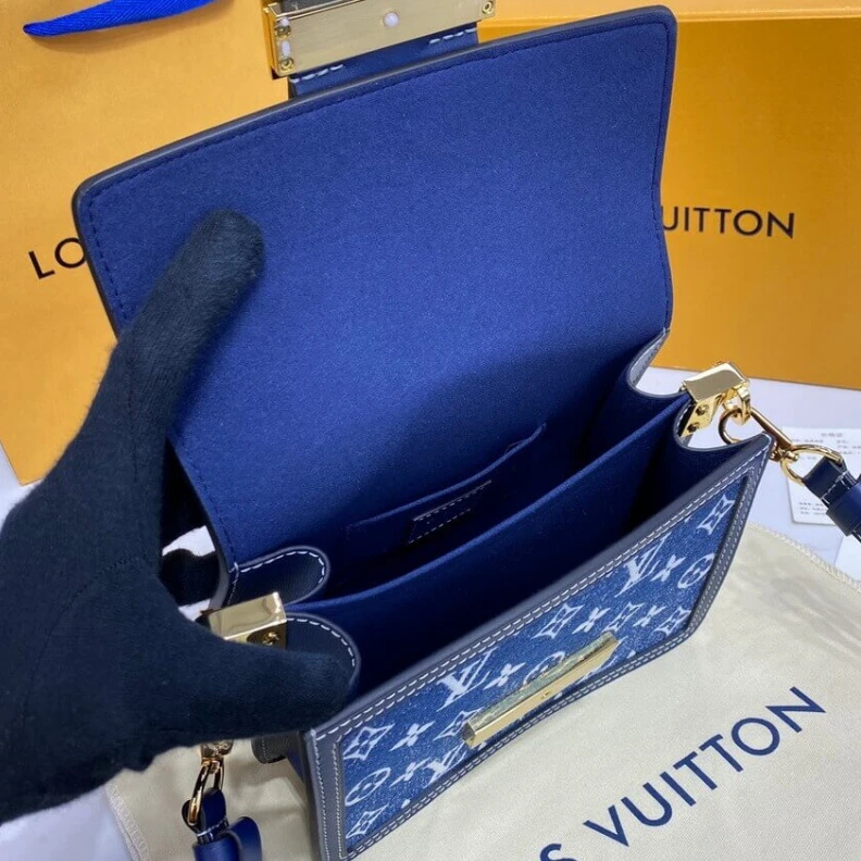 Replica bags lv In the in Louis Vuitton Monogram Denim Mini Dauphine