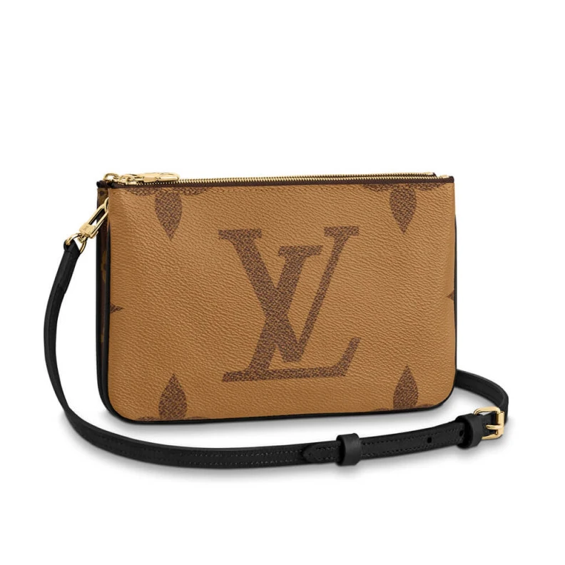 Inside fl LV Monogram Double Zip Pochette