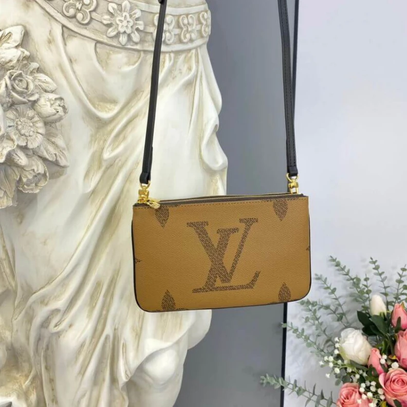 Mythick Inside fl LV Monogram Double Zip Pochette