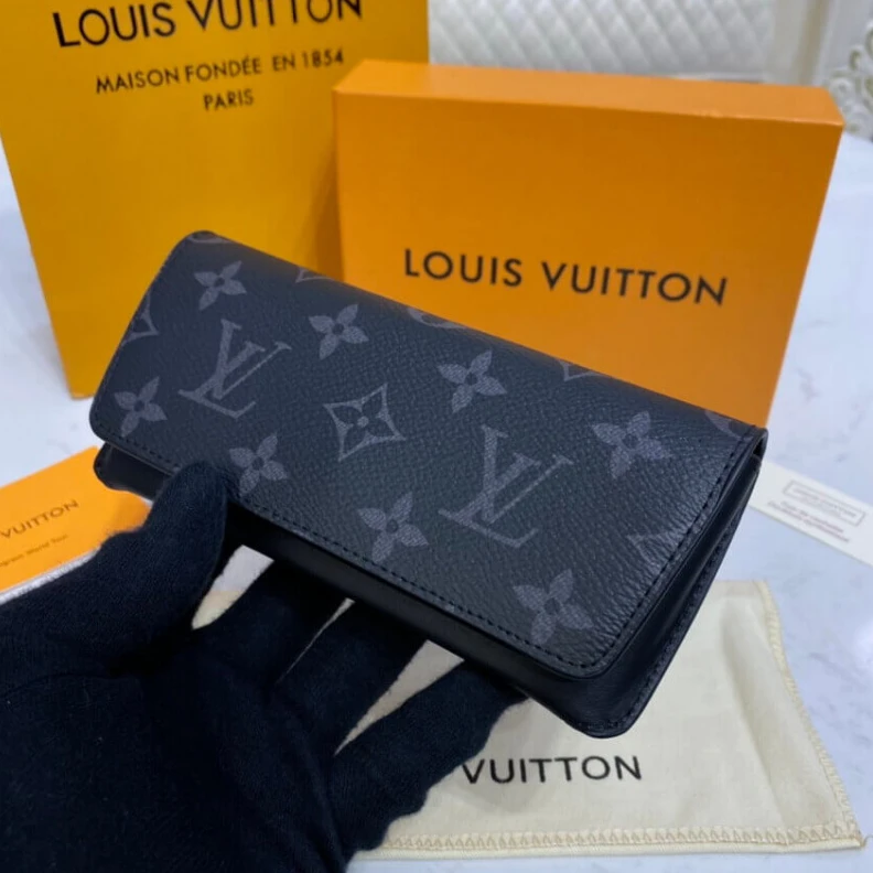 Mythick The Woody Louis Vuitton Monogram Eclipse Canvas Woody Glasses Case