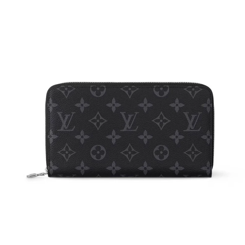 2 large g Louis Vuitton Monogram Eclipse Canvas Zippy Organizer Wallet