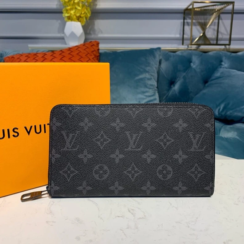 Replica bags lv 2 large g Louis Vuitton Monogram Eclipse Canvas Zippy Organizer Wallet