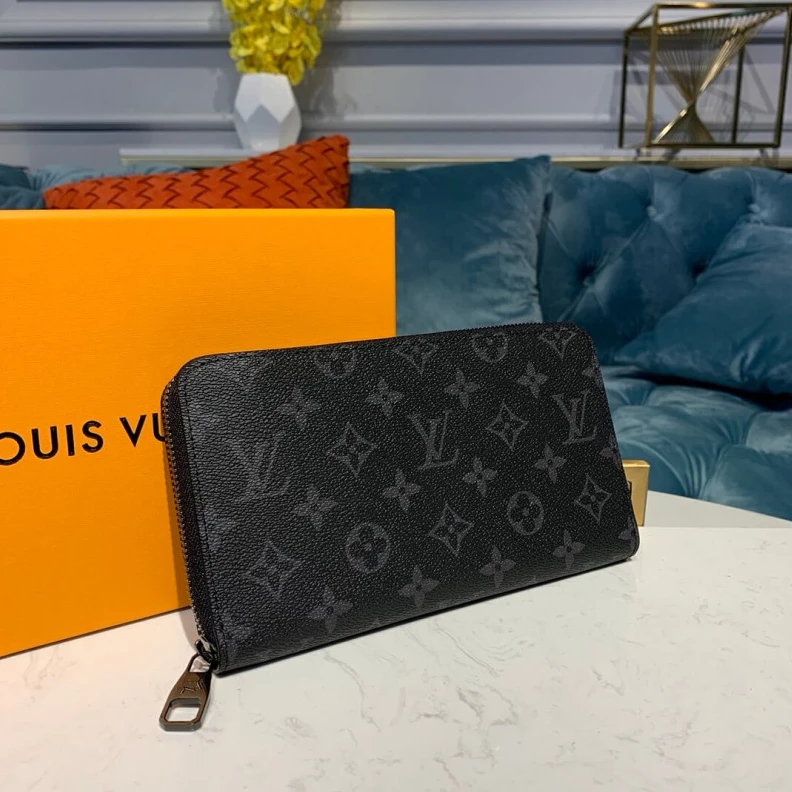 Replica bags lv 2 large g Louis Vuitton Monogram Eclipse Canvas Zippy Organizer Wallet