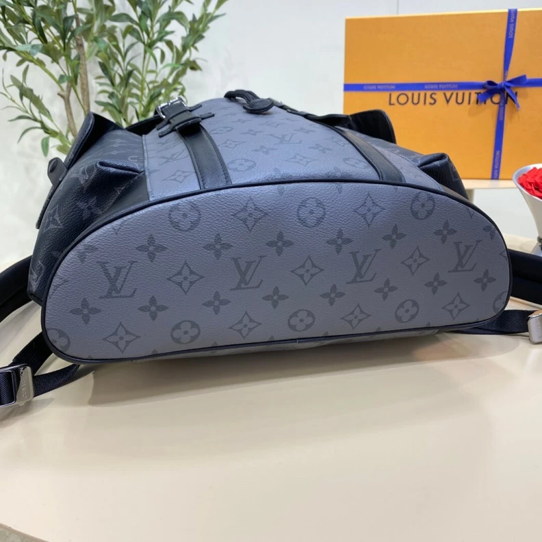 Top lv Press stu Louis Vuitton Monogram Eclipse Christopher MM Backpack