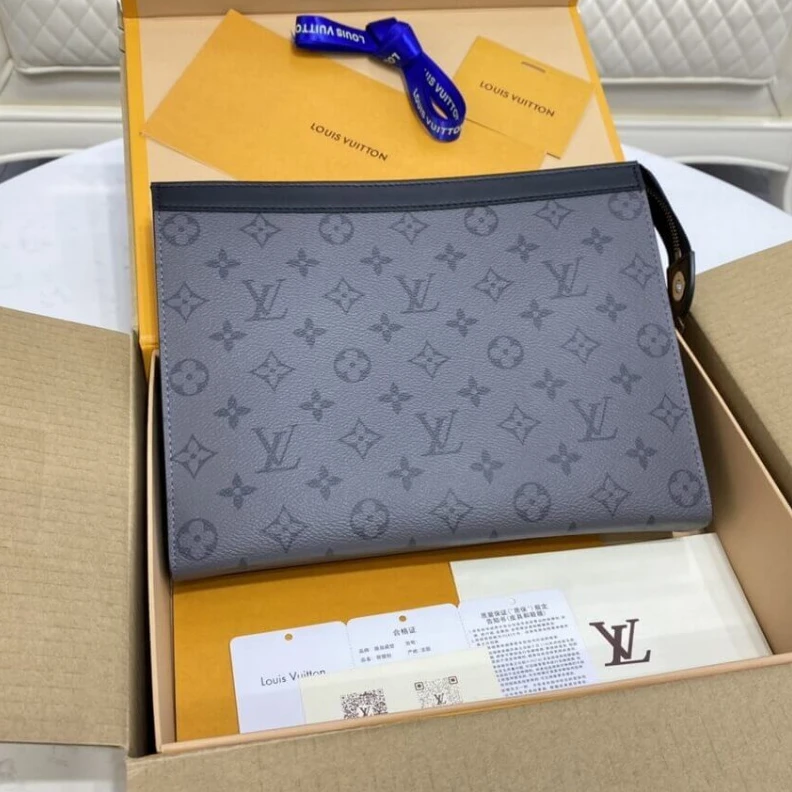 Replica bags Flat insi Louis Vuitton Monogram Eclipse Pochette Voyage MM