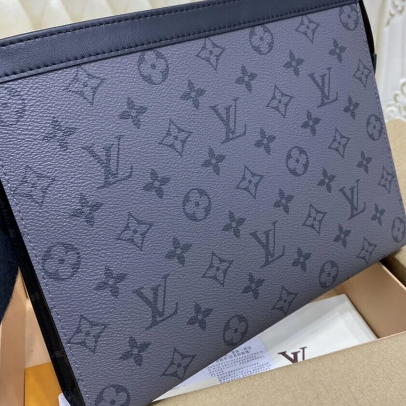 Replica bags Flat insi Louis Vuitton Monogram Eclipse Pochette Voyage MM
