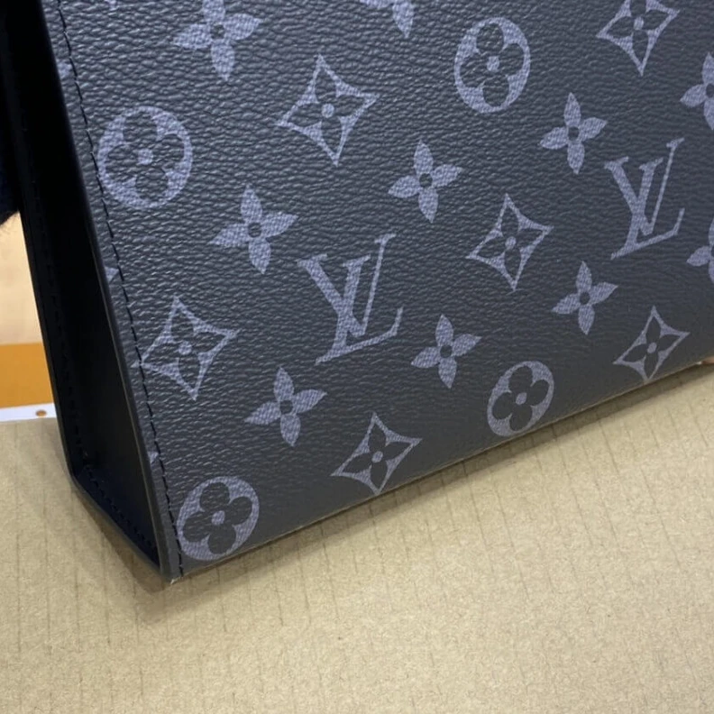 Lv belts replica Microfibe Louis Vuitton Monogram Eclipse Pochette Voyage MM