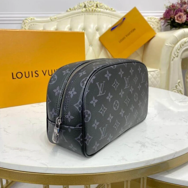 Mythick Washable Louis Vuitton Monogram Eclipse Toiletry Bag 25