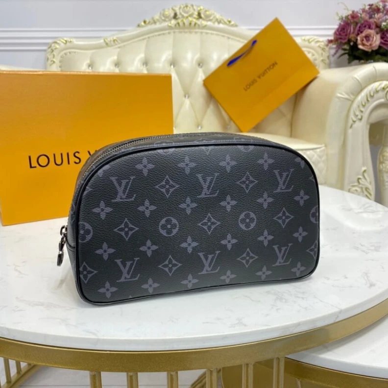 Washable Louis Vuitton Monogram Eclipse Toiletry Bag 25