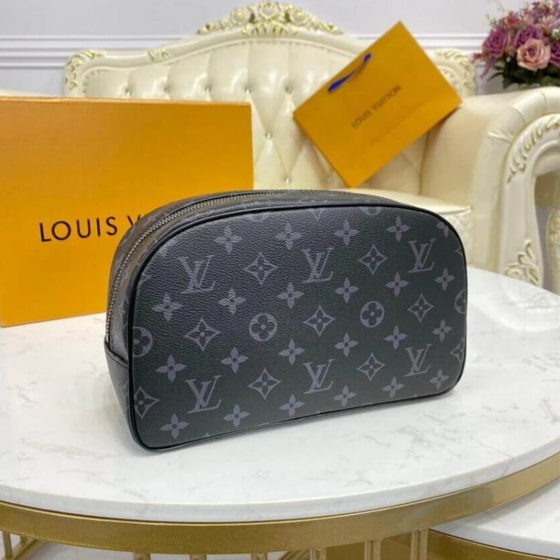 Mythick Washable Louis Vuitton Monogram Eclipse Toiletry Bag 25