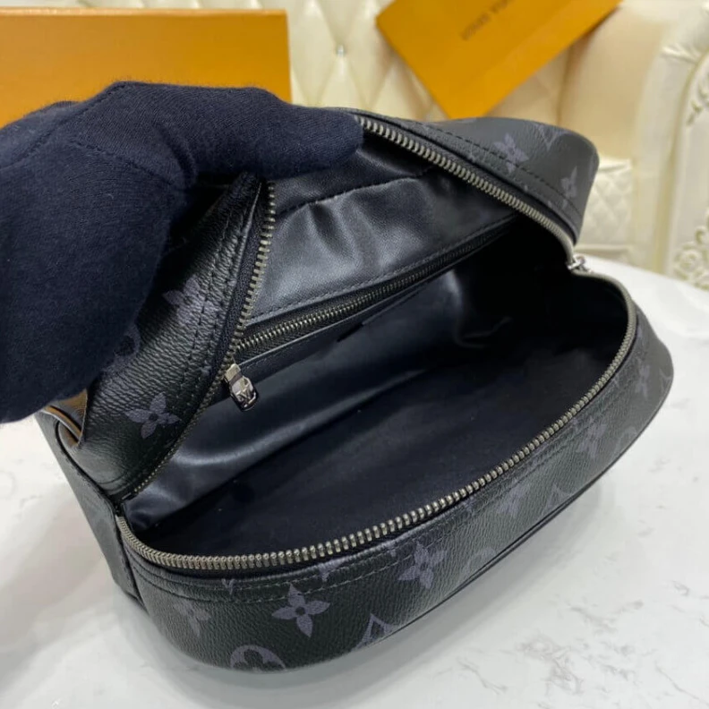 Mythick Washable Louis Vuitton Monogram Eclipse Toiletry Bag 25