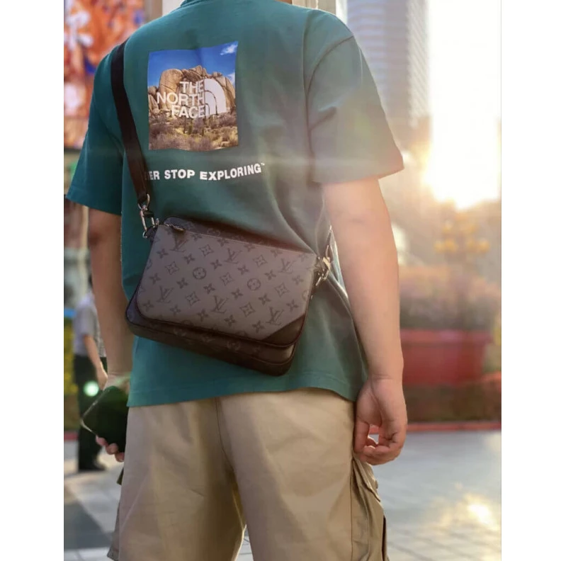 Top lv Monogram Louis Vuitton Monogram Eclipse Trio Messenger