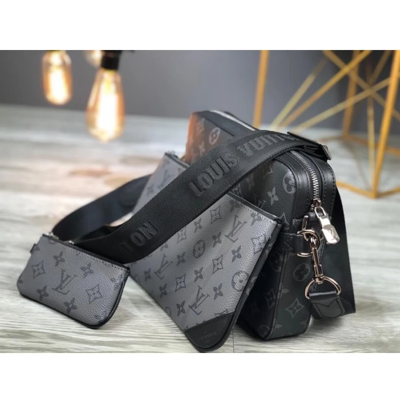 Top lv Monogram Louis Vuitton Monogram Eclipse Trio Messenger
