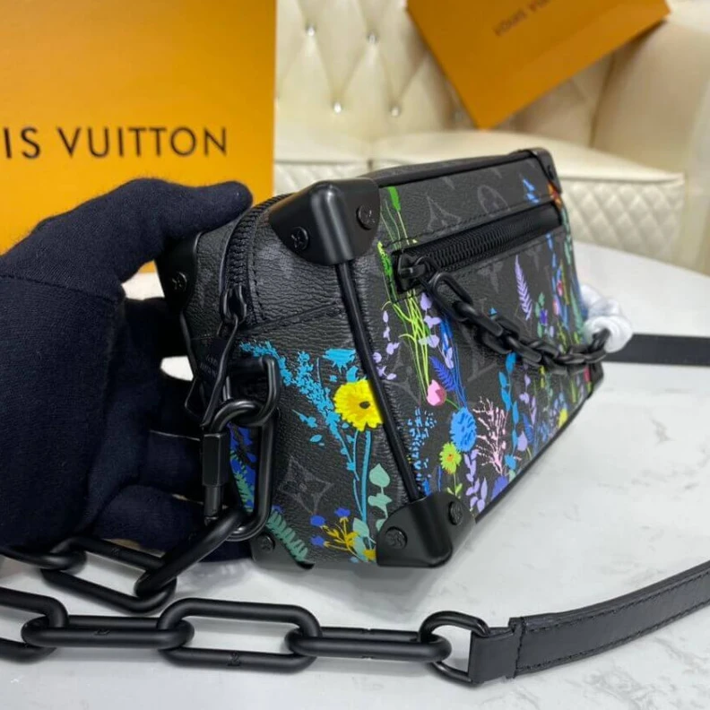 Replica bag Inside fl Louis Vuitton Monogram Eclipse With Floral Print Mini Soft Trunk